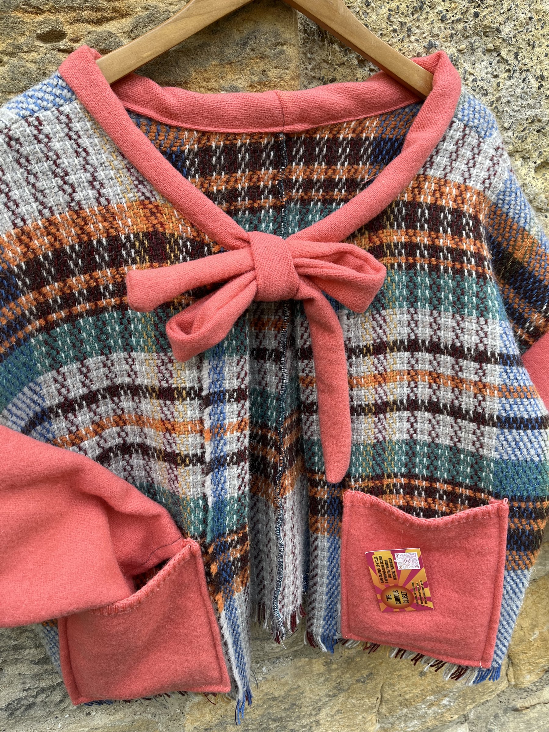 welsh plaid and pure new wool blanket jacket