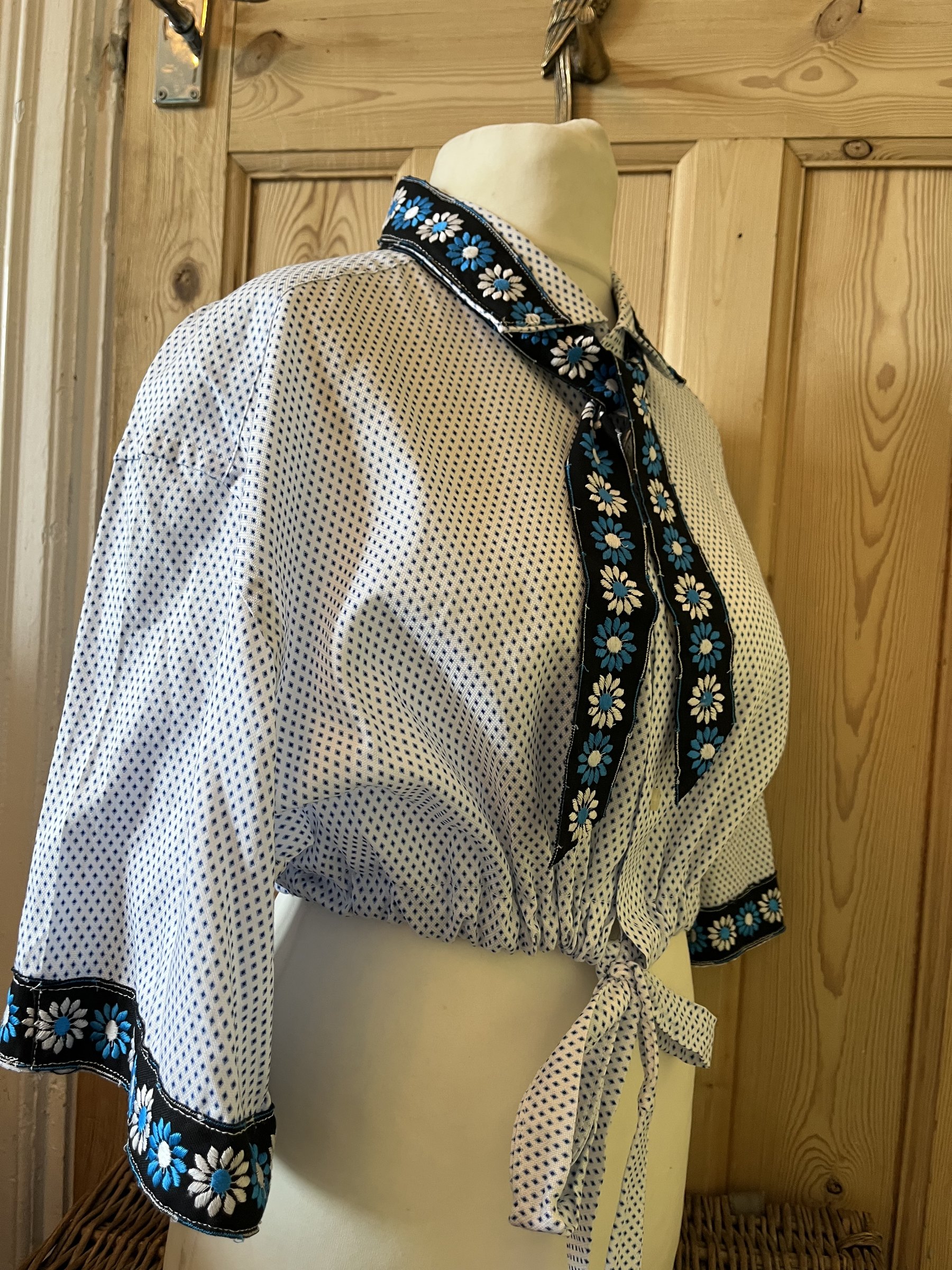 Spots and braid re worked shirt.