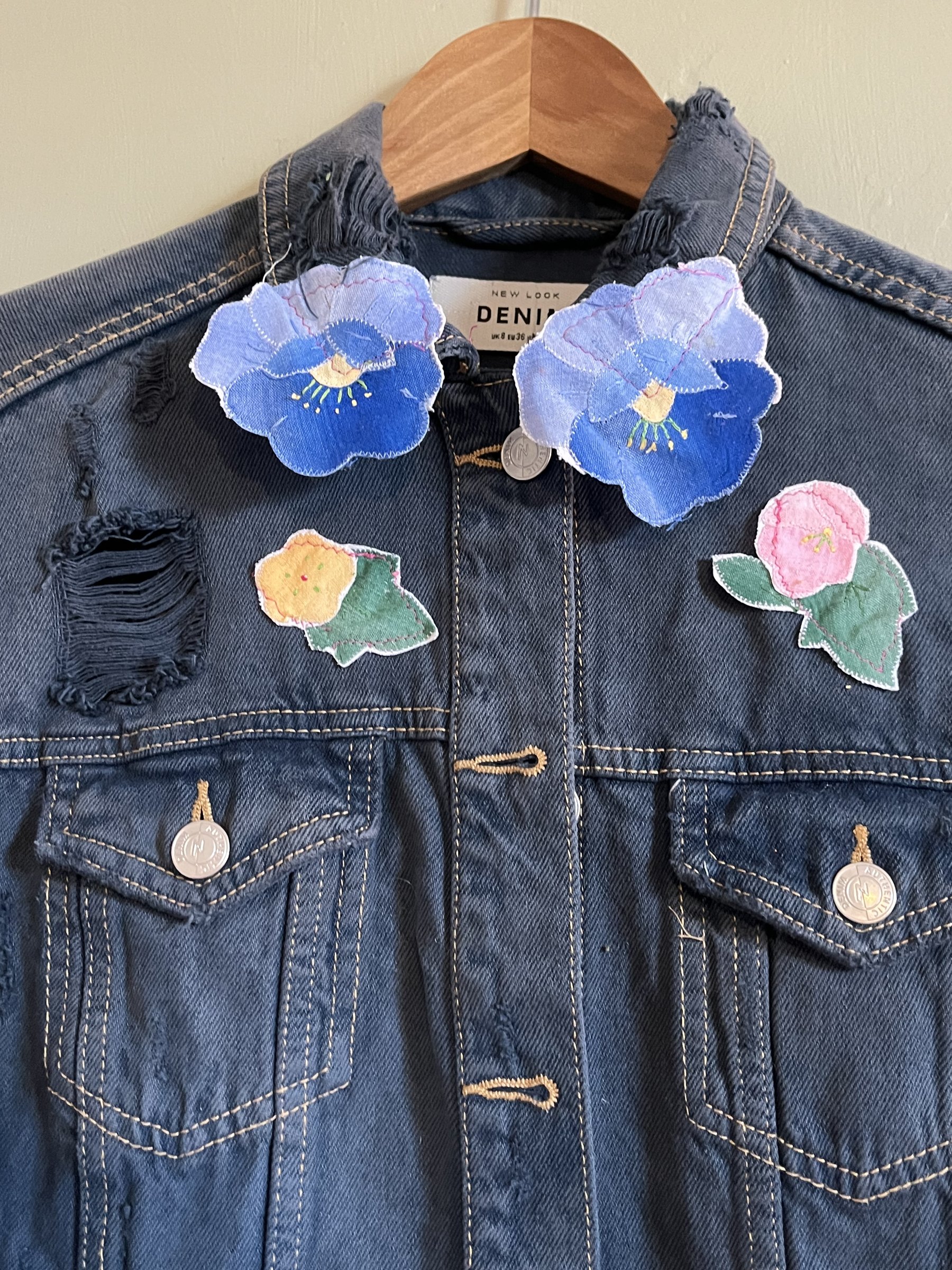 Love and peace denim jacket