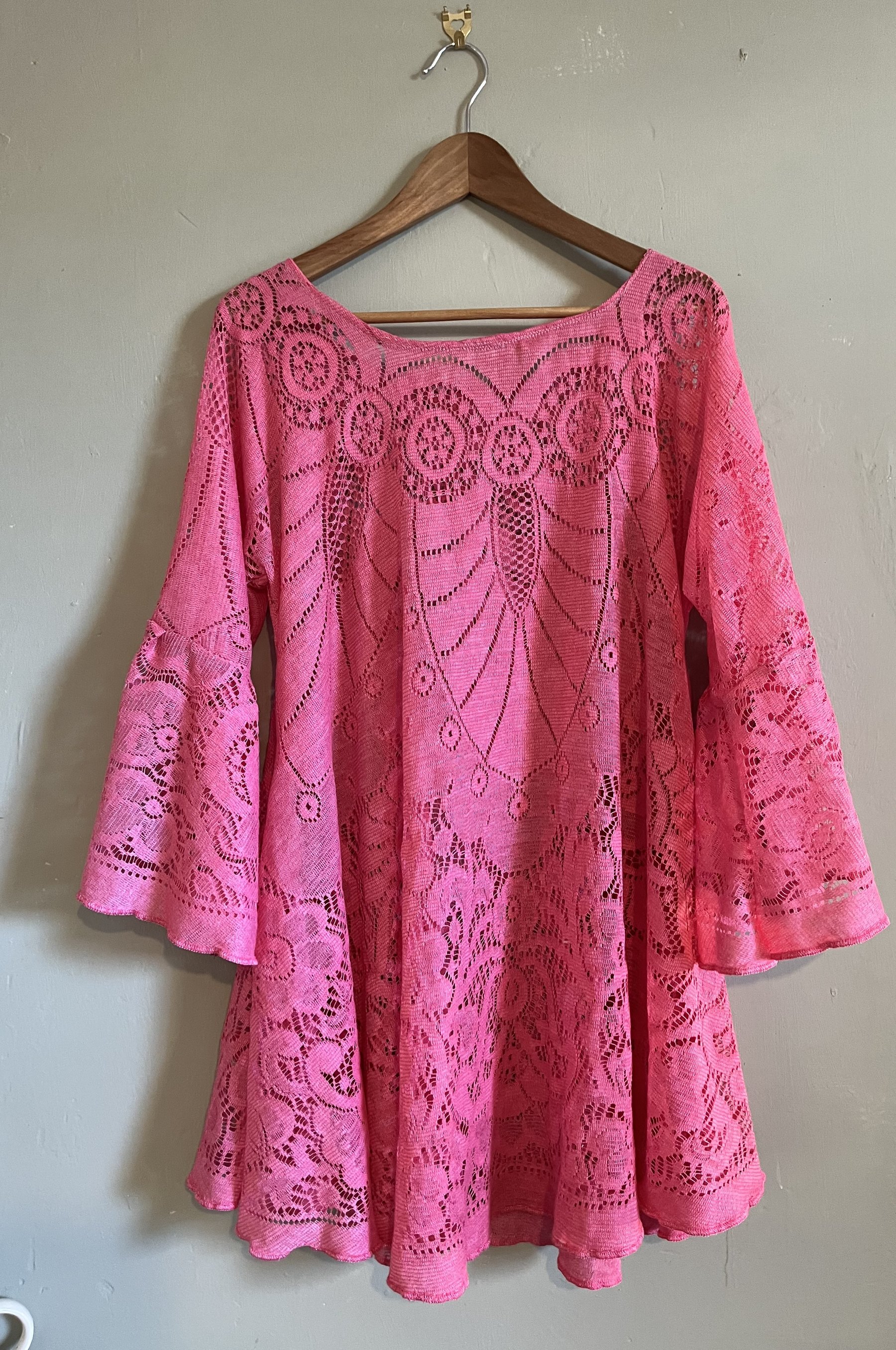Pink lace angel dress
